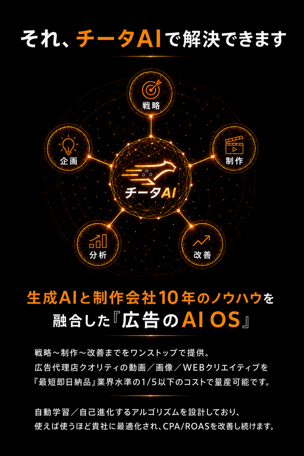 チータAIは広告のAI OS。生成AIと制作会社10年のノウハウを融合