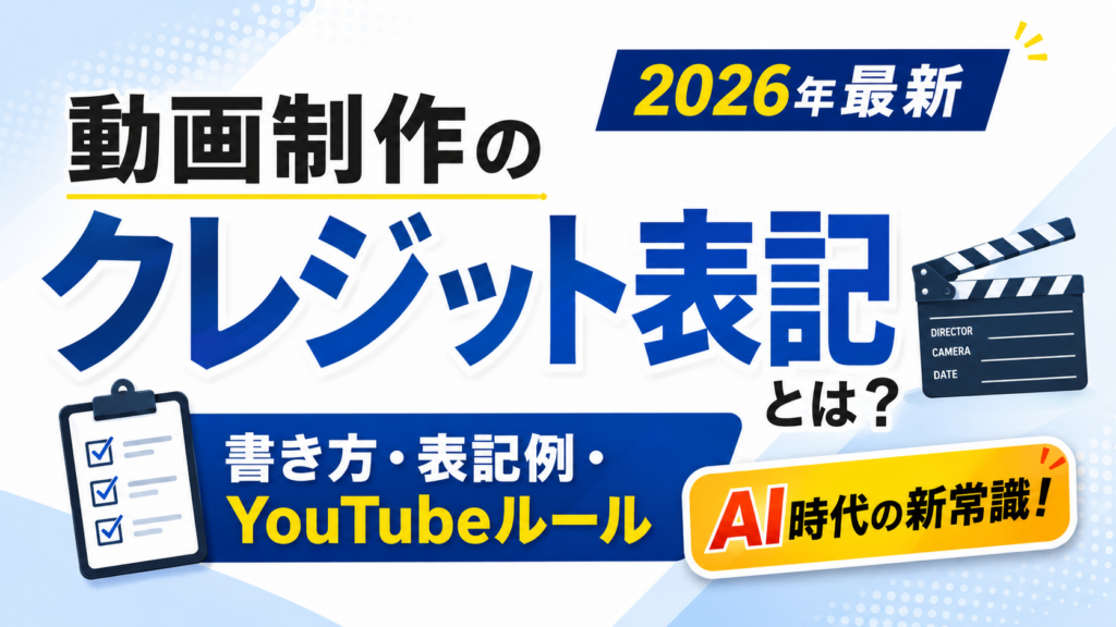 動画制作のクレジット表記とは？書き方・表記例・YouTubeルールを徹底解説【2026年最新】