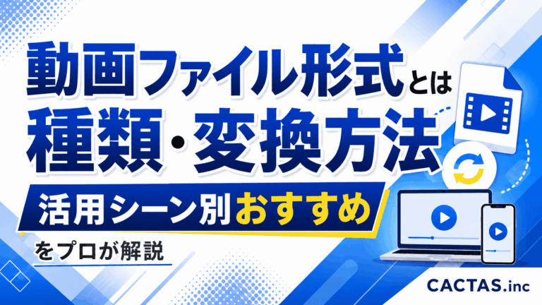 動画ファイル形式とは｜種類・変換方法・活用シーン別おすすめをプロが解説