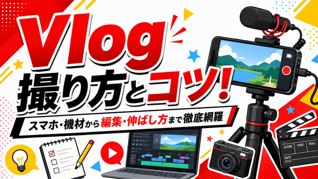 Vlog 撮り方とコツ！スマホ・機材から編集・伸ばし方まで徹底網羅