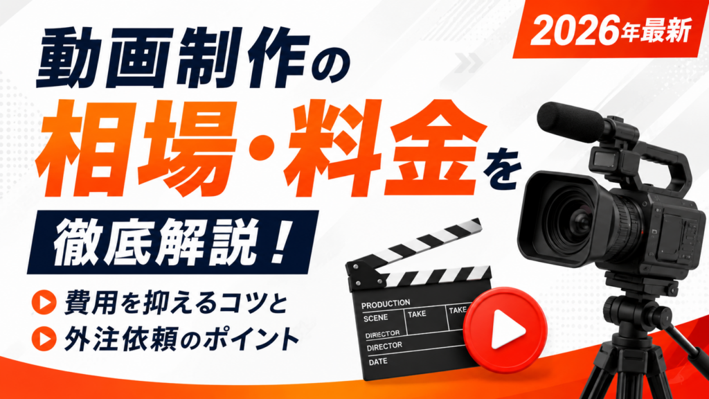 動画制作の相場・料金を徹底解説！費用を抑えるコツと外注依頼のポイント