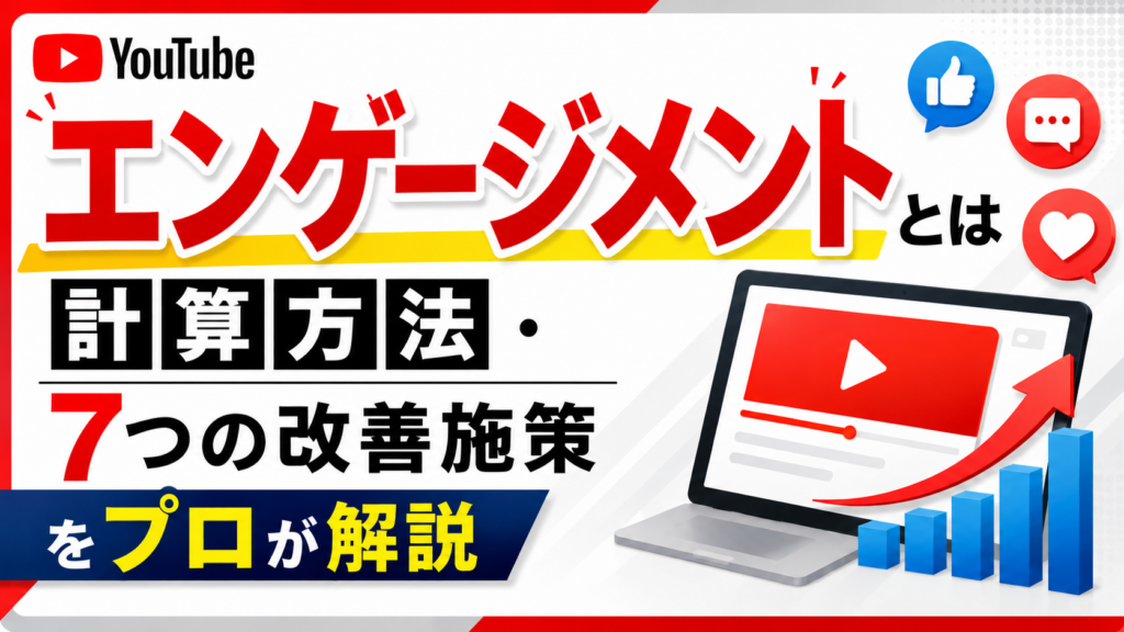 YouTubeエンゲージメントとは｜計算方法・7つの改善施策をプロが解説