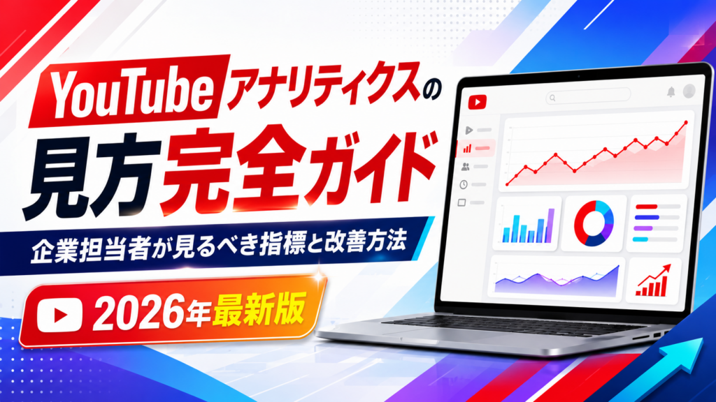 YouTubeアナリティクスの見方完全ガイド｜企業担当者が見るべき指標と改善方法【2026年最新版】