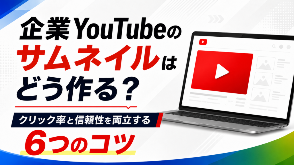企業YouTubeのサムネイルはどう作る？クリック率と信頼性を両立する6つのコツ